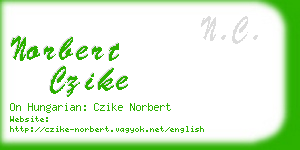 norbert czike business card